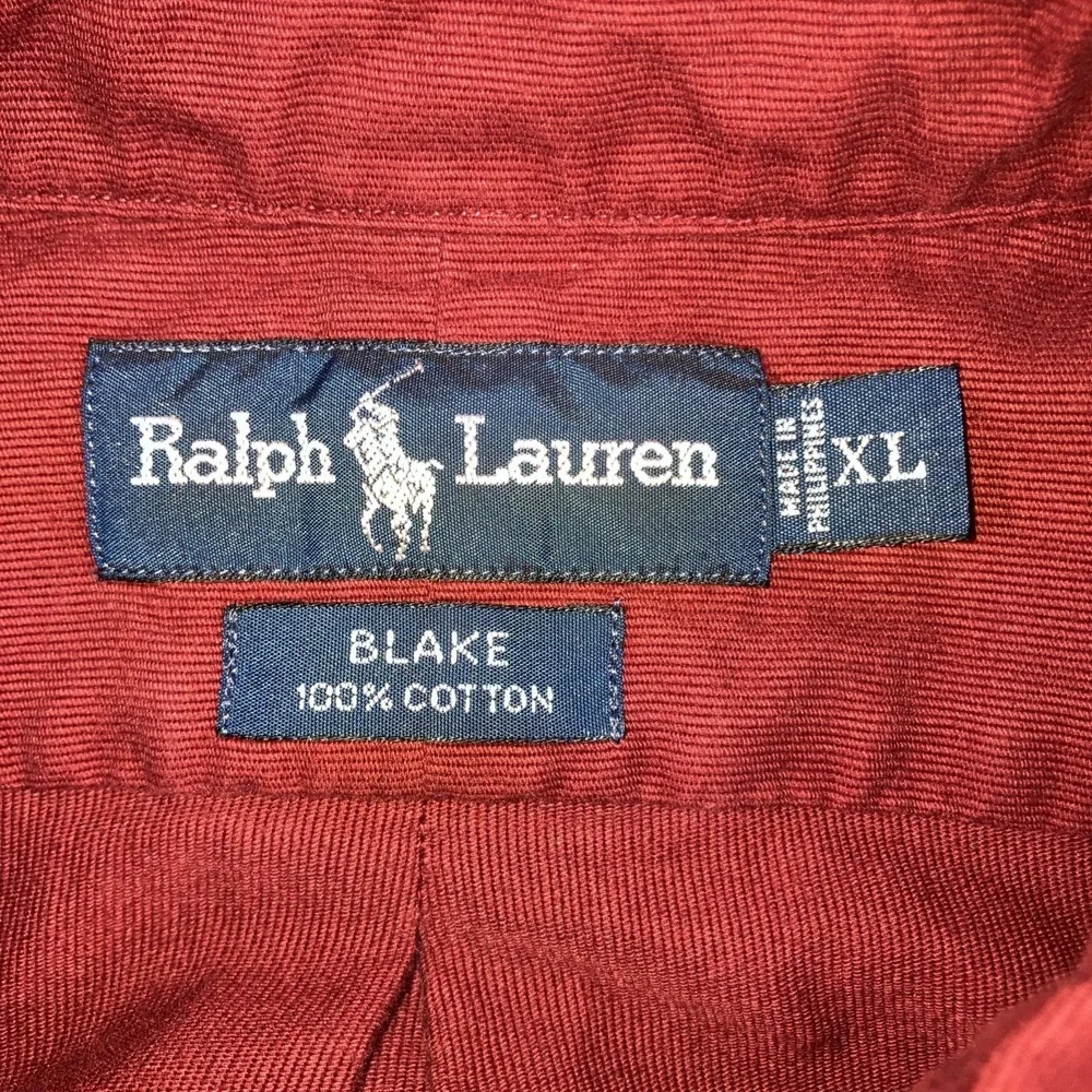 Vintage Polo Ralph Lauren Blake Mens XL Red Pinwale Corduroy Relaxed Fit